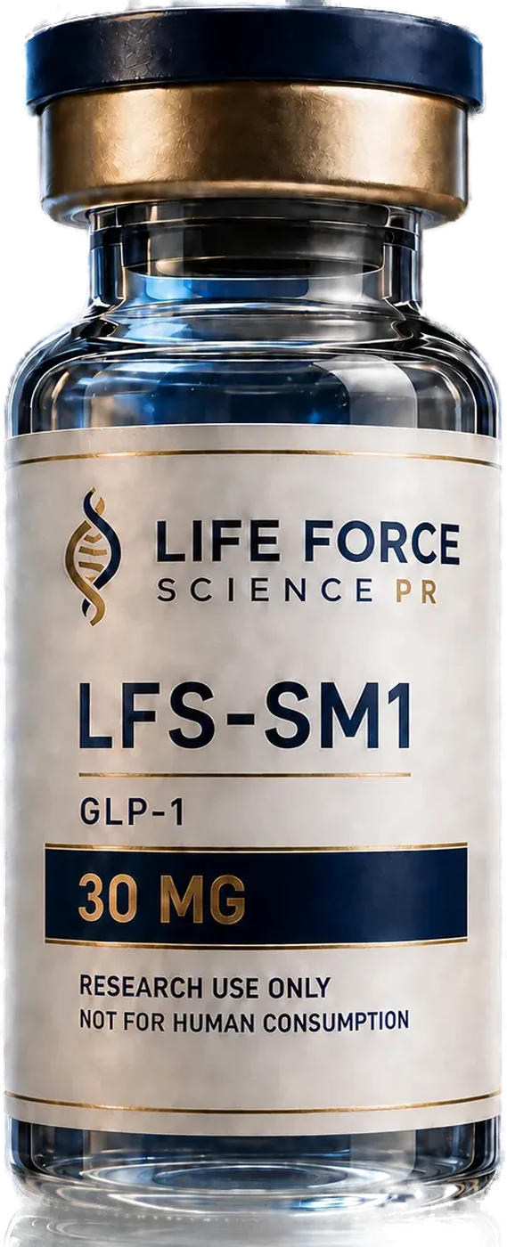 LFS-SM1 GLP-1 research vial — Life Force Science PR