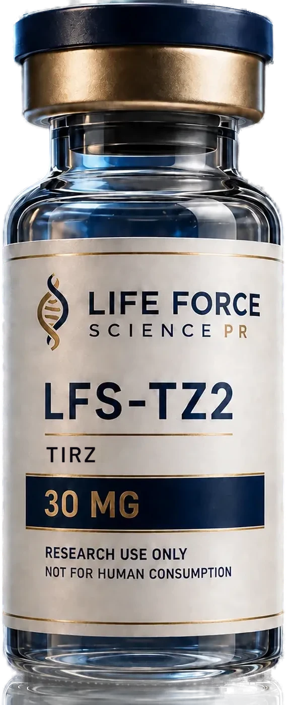 LFS-TZ2 Tirzepatide research vial — Life Force Science PR